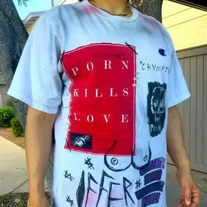 Shirts | Custom Hand Made Hand Painted Porn Kills Love T Shirt ...